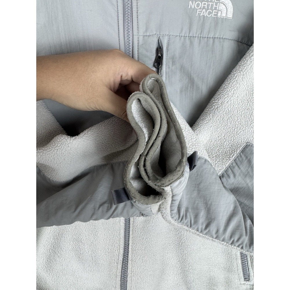 North Face Jacket Grey Denali Fleece Full Zip‎ Womens Small Tech Pocket Hiking - Picture 6 of 16